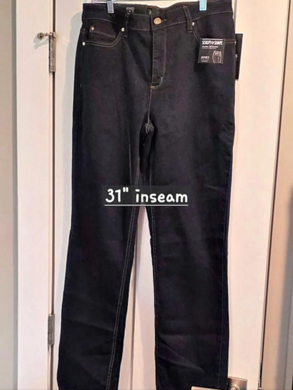 DKNY Jeans Straight Leg Black Pants Size Small NWT